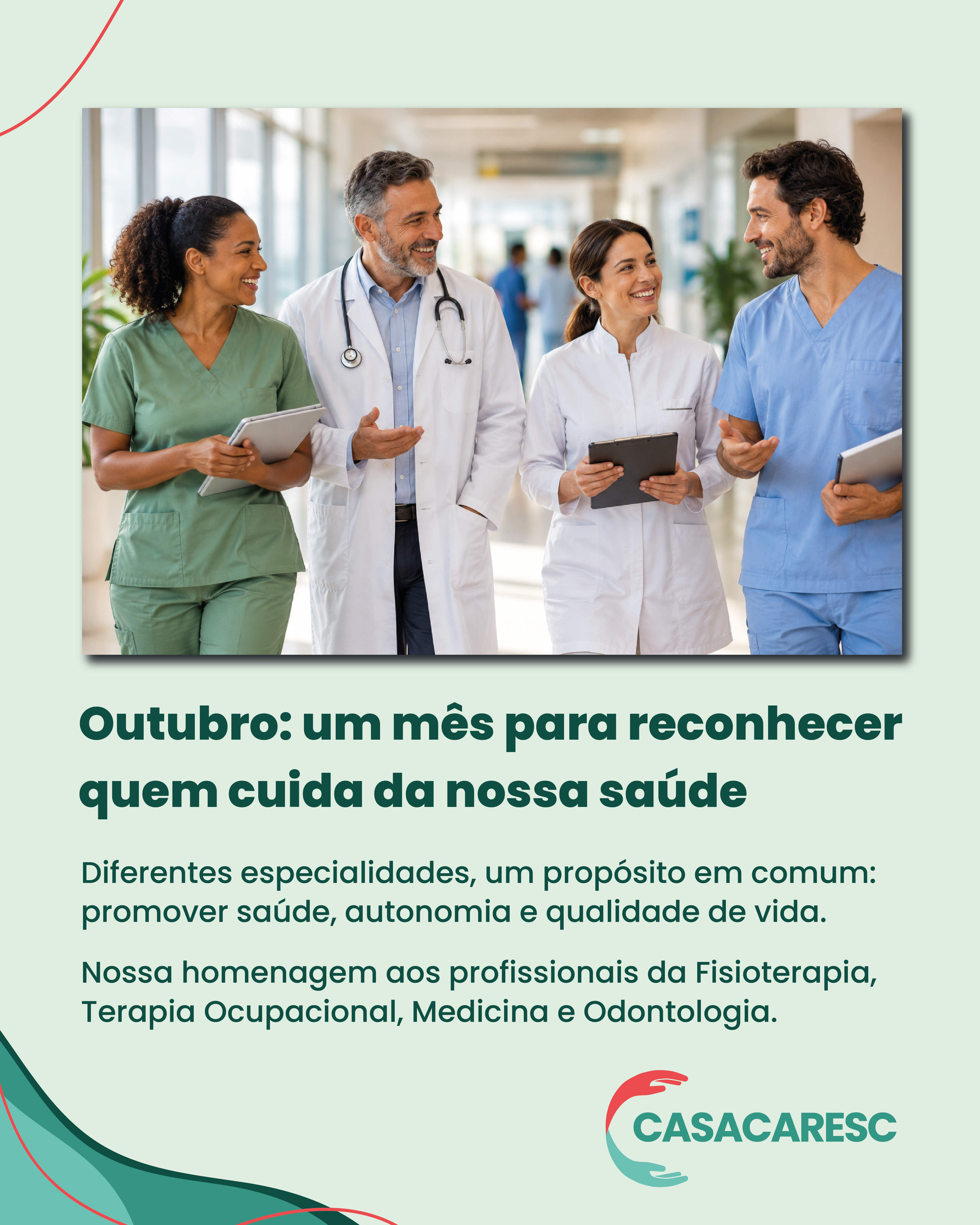 Imagem de capa: Outubro: um mês para reconhecer quem cuida da nossa saúde